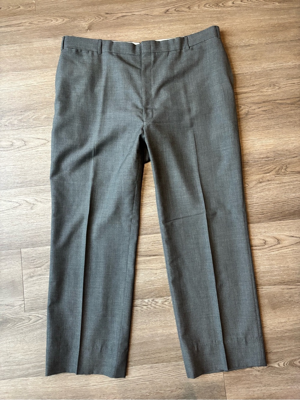 Brooks Brothers Gray Dress Trousers Pants with Brace Buttons for Suspenders